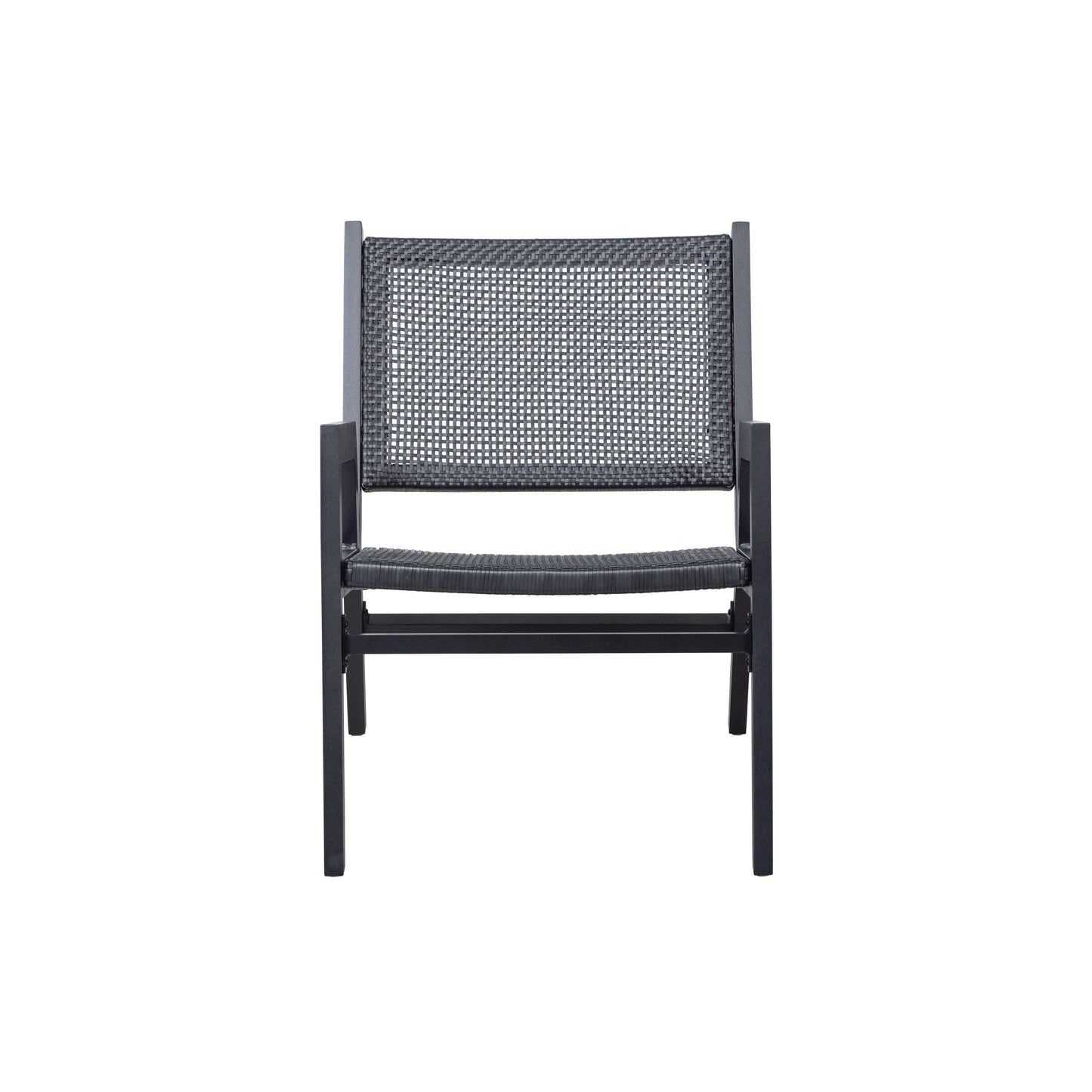 WOOOD Pem fauteuil met armleuning zwart