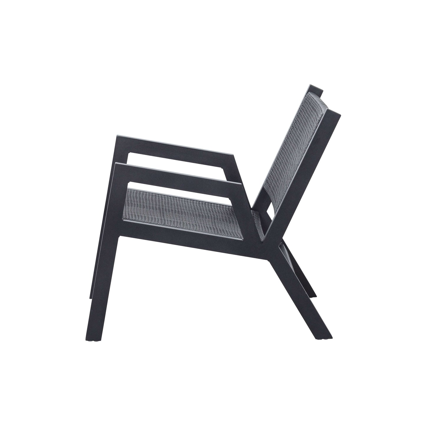 WOOOD Pem fauteuil met armleuning zwart