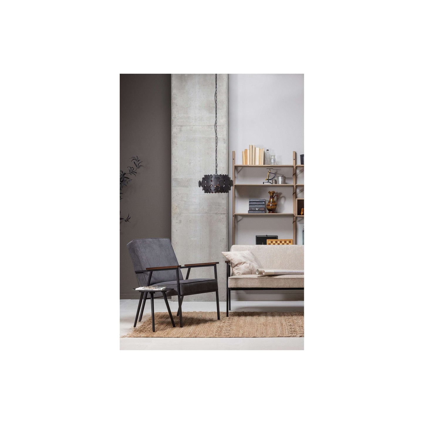WOOOD Sally fauteuil antraciet