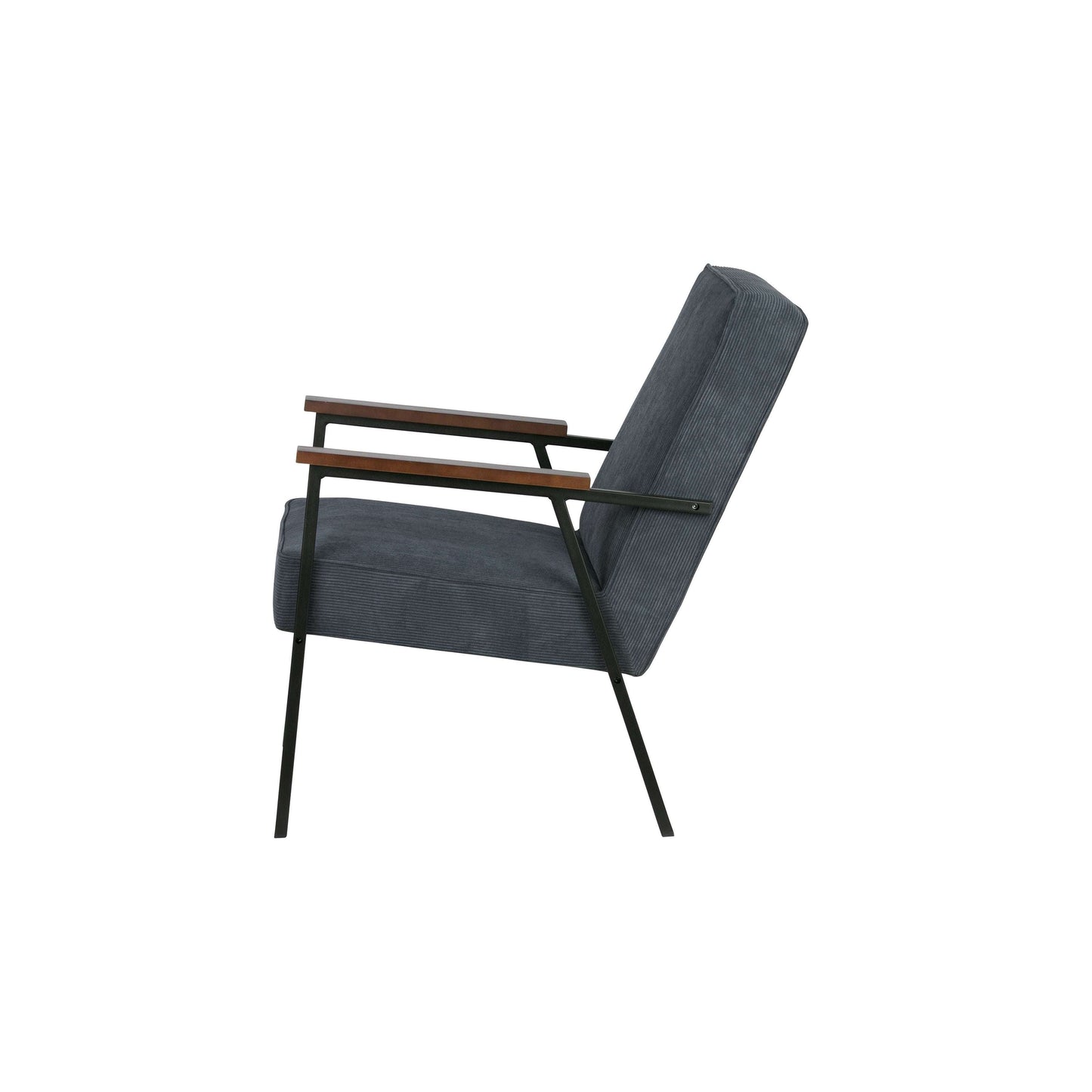 WOOOD Sally fauteuil staal blauw