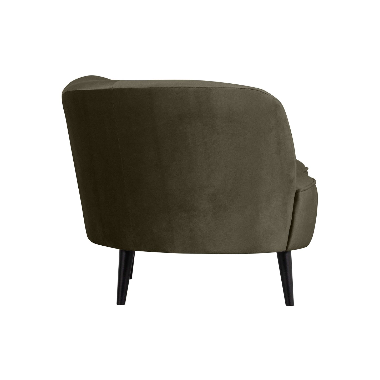 WOOOD Sara lounge fauteuil fluweel links warm green