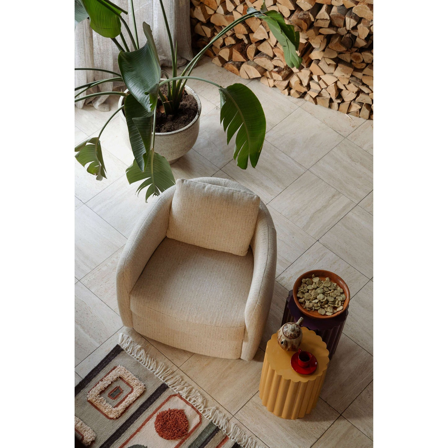 Dutchbone Boho fauteuil sand