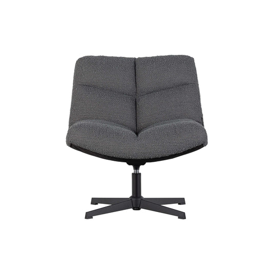 WOOOD Exclusive Vinny draaifauteuil boucle antraciet