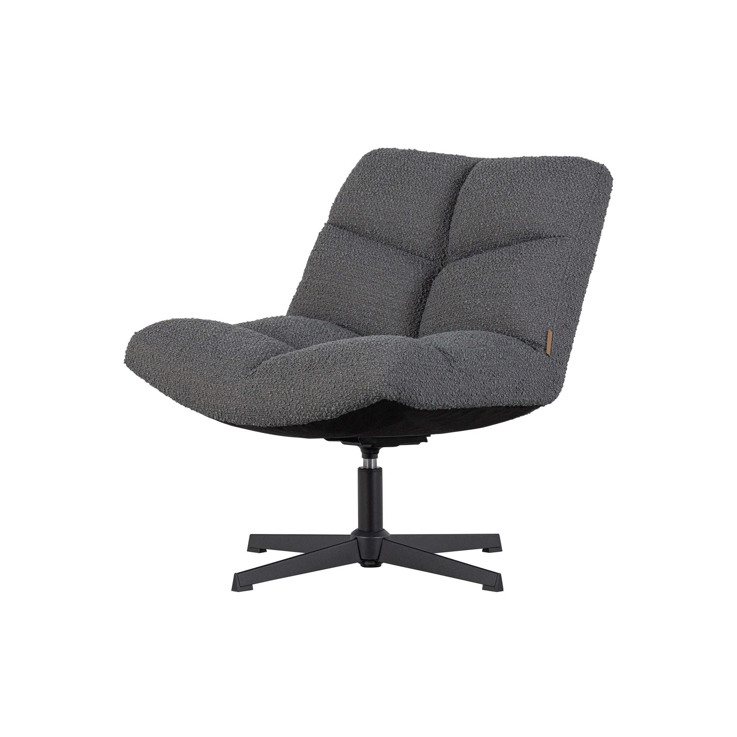 WOOOD Exclusive Vinny draaifauteuil boucle antraciet