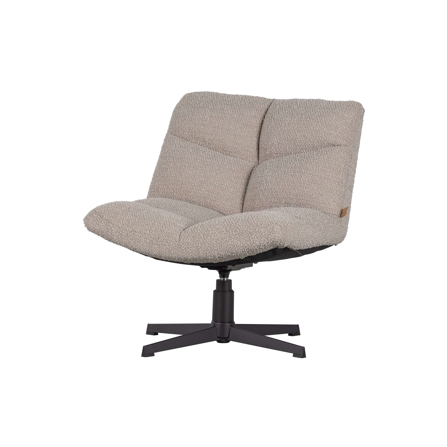 WOOOD Exclusive Vinny draaifauteuil boucle zand