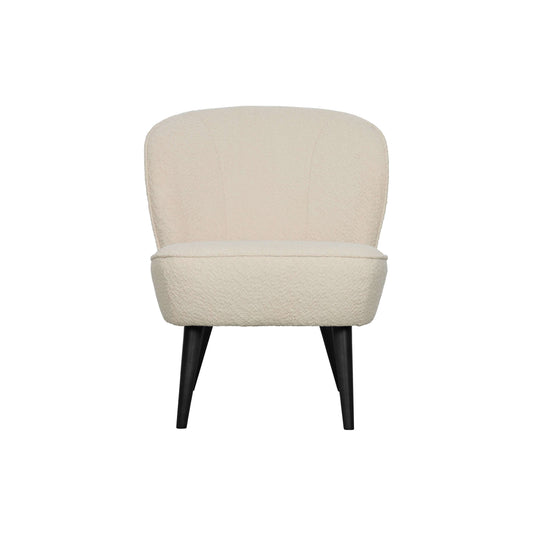 WOOOD Sara fauteuil boucle wit