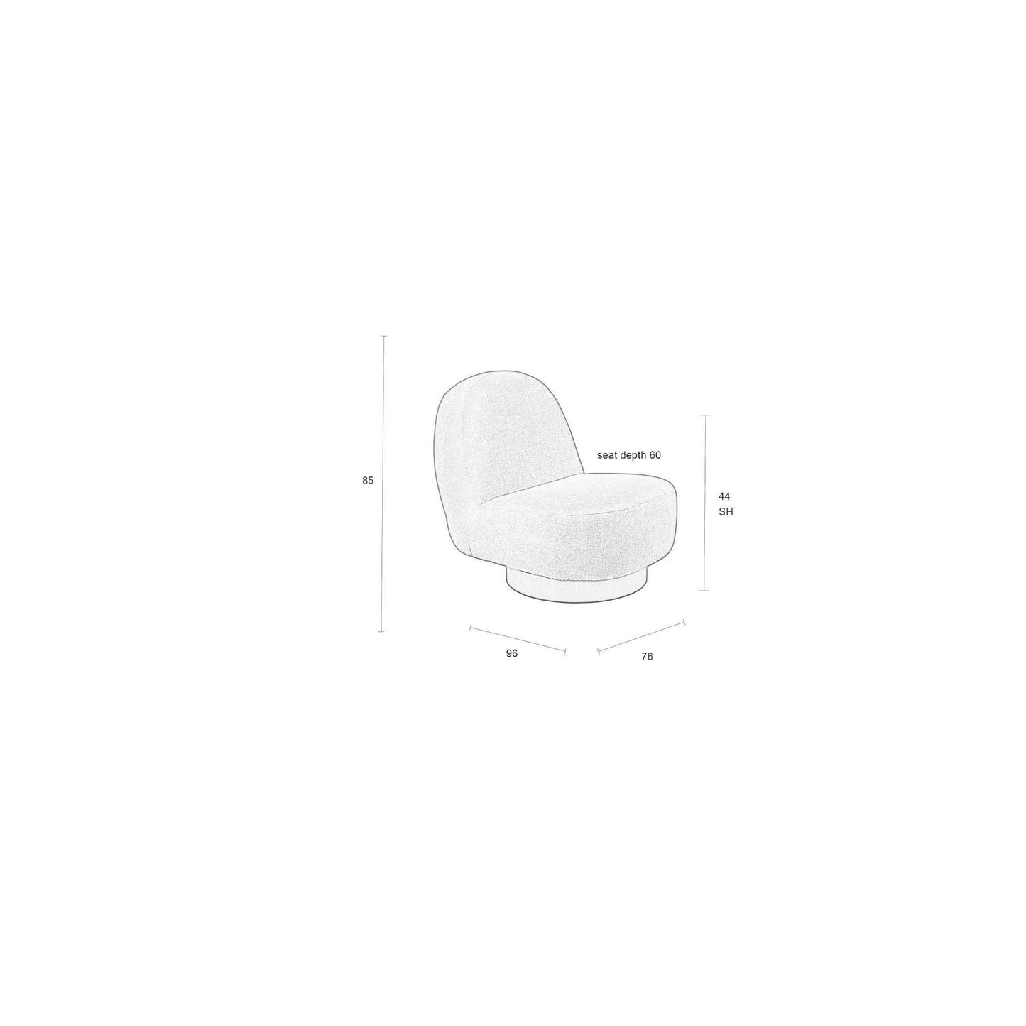 Zuiver Eden fauteuil salmon